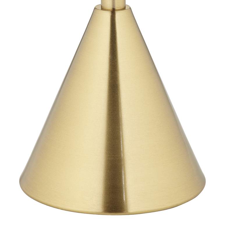 Image 4 360 Lighting Leah 25 3/4" Brass and White Glass Globe Accent Lamp more views