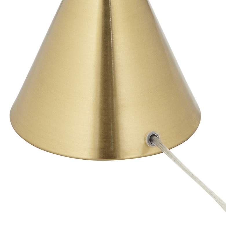Image 5 360 Lighting Leah 25 3/4" Brass and White Glass Globe Accent Lamp more views