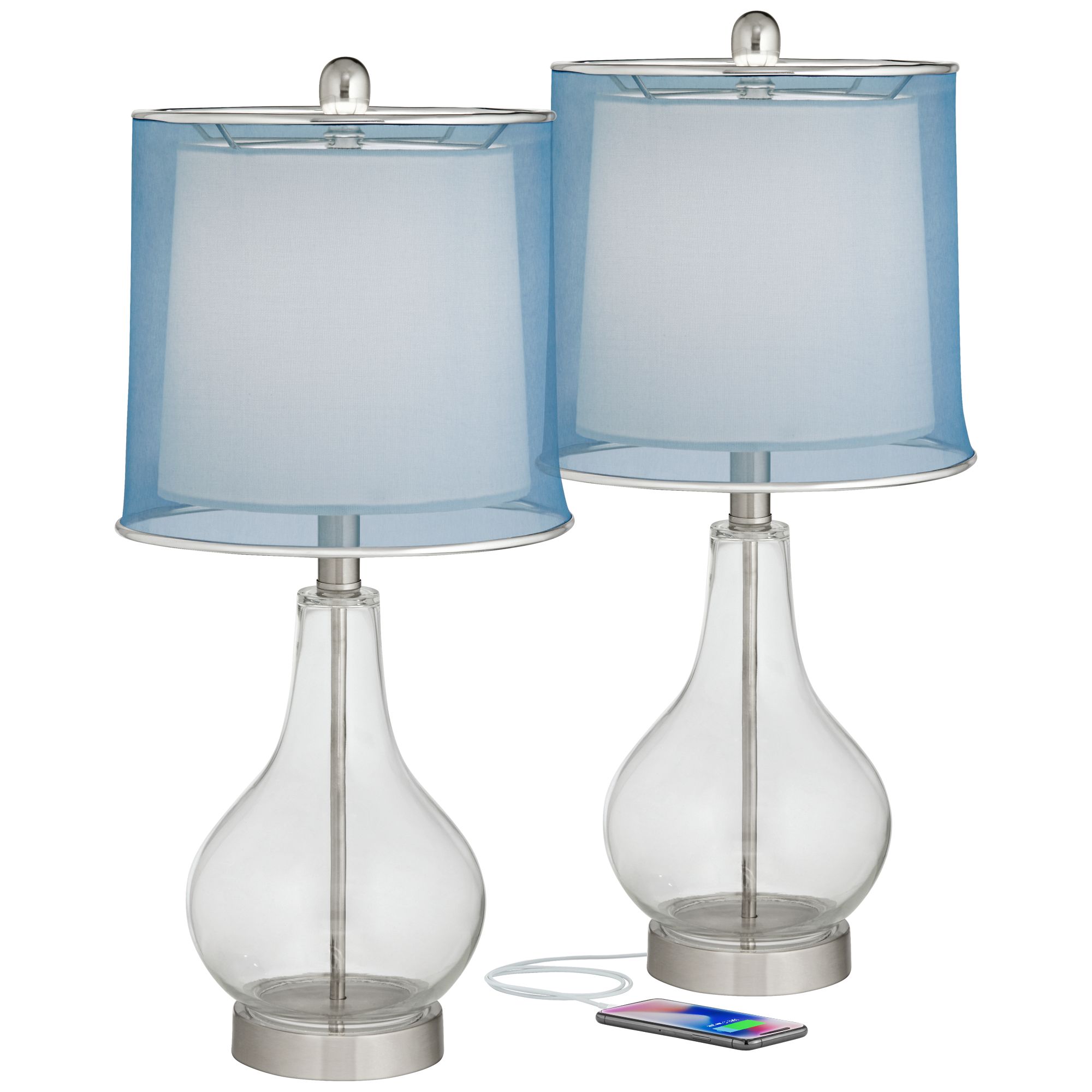 Clear store desk lamp