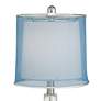 7_360 Lighting Ledger 21 3/4" Blue Shade Clear Glass USB Lamps Set of 2 more views