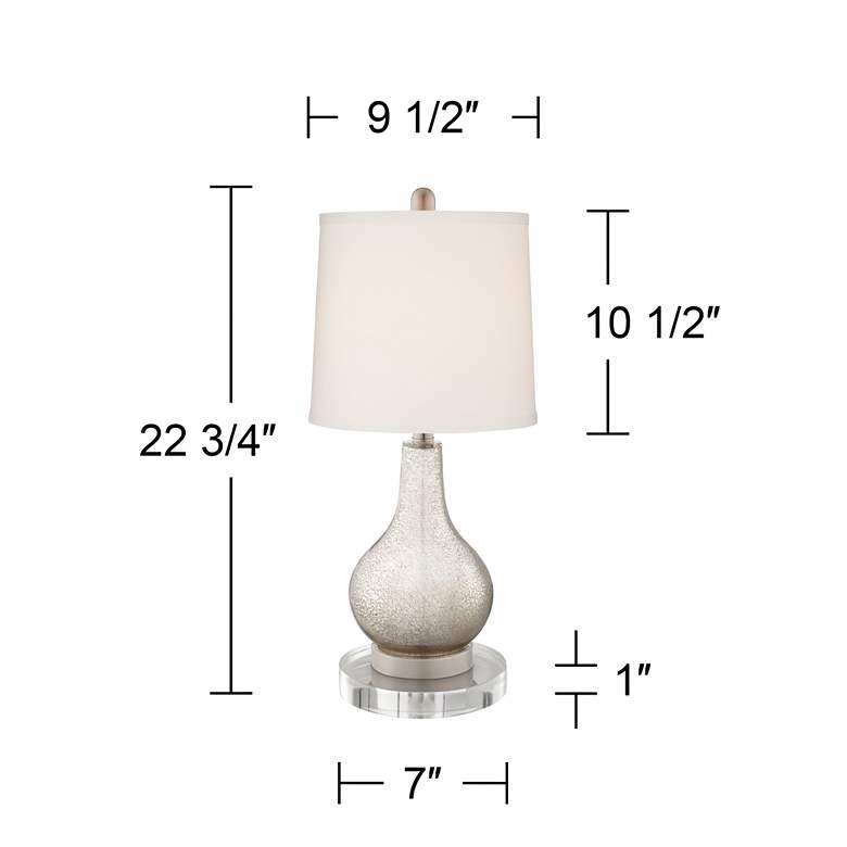 Image 6 360 Lighting Ledger Mercury Glass USB Table Lamps Set with Acrylic Risers more views