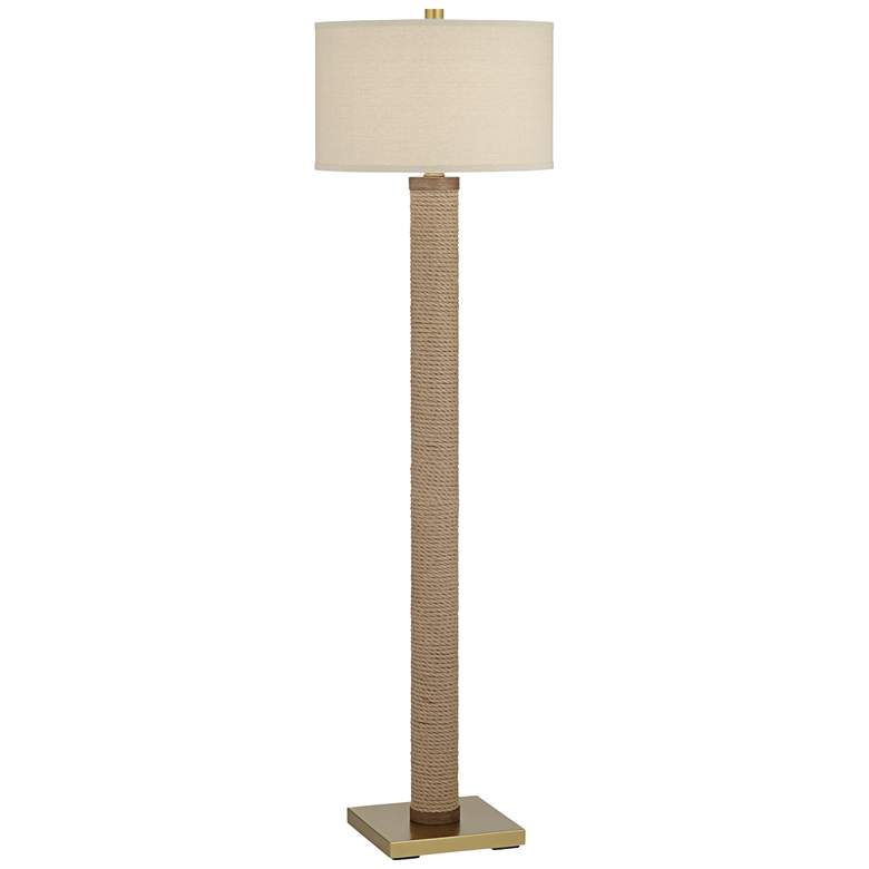 Image 2 360 Lighting Lenwood 64 inch Natural Rope Column Floor Lamp