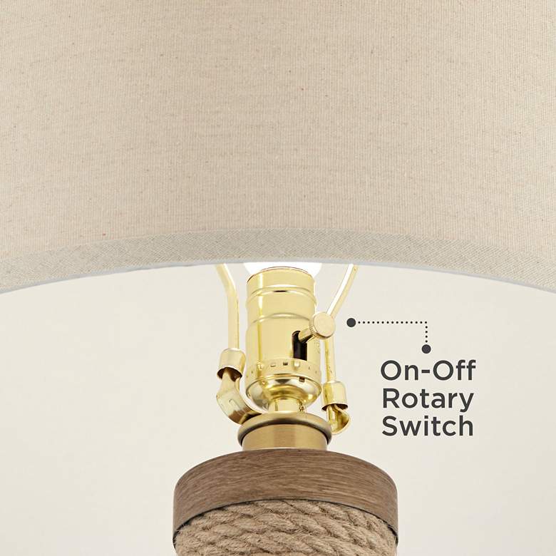 Image 4 360 Lighting Lenwood 64 inch Natural Rope Column Floor Lamp more views