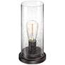 360 Lighting Libby 12" Seeded Glass Accent Lamp with Edison LED Bulb