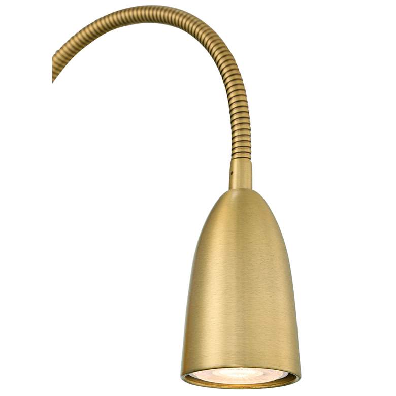 Image 3 360 Lighting Lido Gold Gooseneck Plug-In LED Reading Wall Lamps Set of 2 more views