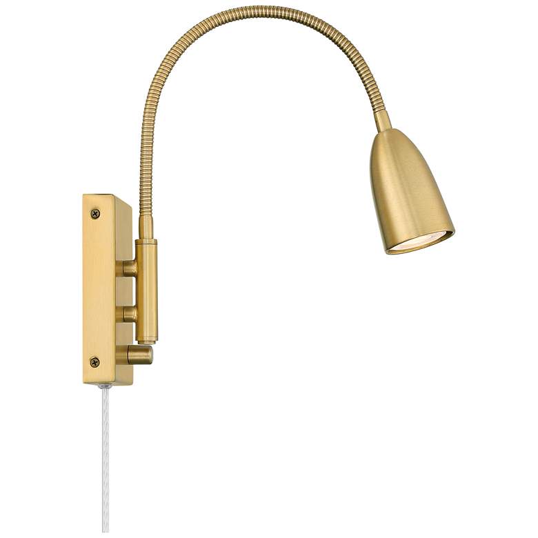 Image 7 360 Lighting Lido Gold Gooseneck Plug-In LED Reading Wall Lamps Set of 2 more views