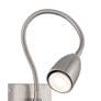3_360 Lighting Lido Gooseneck Arm Brushed Nickel Plug-In Wall Reading Light more views