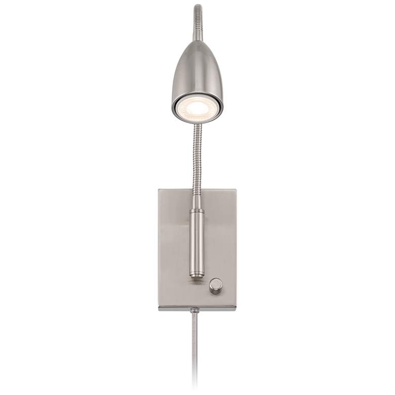 Image 5 360 Lighting Lido Gooseneck Arm Brushed Nickel Plug-In Wall Reading Light more views