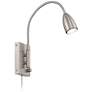 6_360 Lighting Lido Gooseneck Arm Brushed Nickel Plug-In Wall Reading Light more views