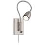 7_360 Lighting Lido Gooseneck Arm Brushed Nickel Plug-In Wall Reading Light more views