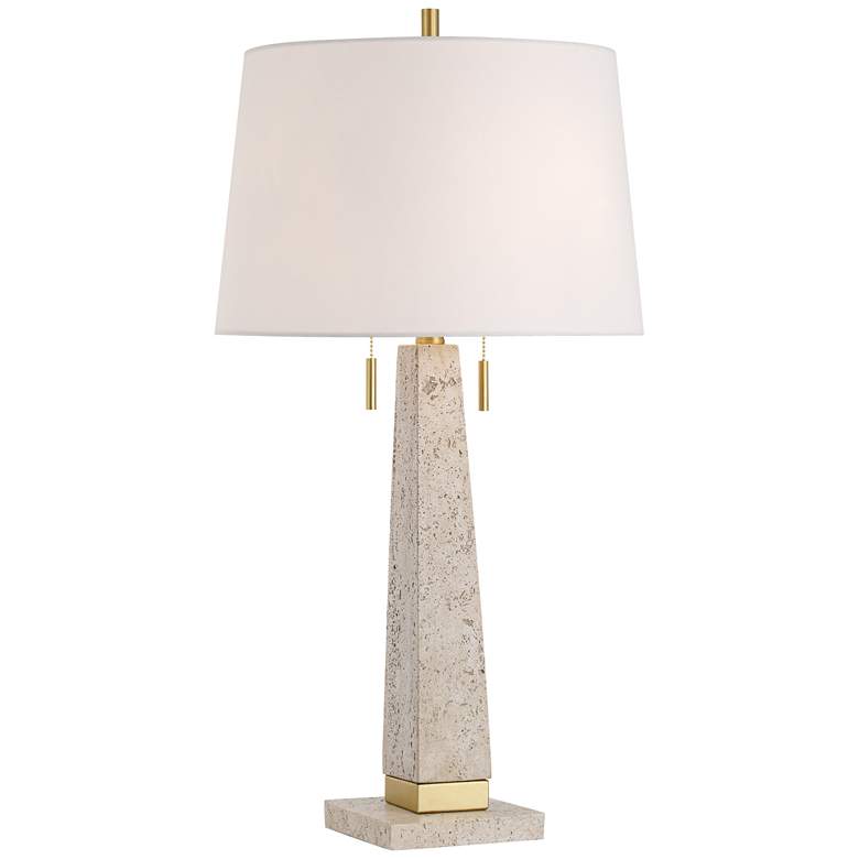 Image 2 360 Lighting Lorena 29 1/4" Modern Brass and Sandstone Table Lamp