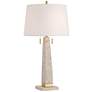2_360 Lighting Lorena 29 1/4" Modern Brass and Sandstone Table Lamp