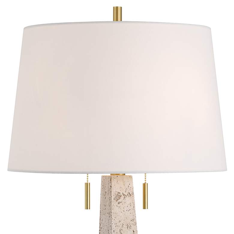 Image 3 360 Lighting Lorena 29 1/4" Modern Brass and Sandstone Table Lamp more views