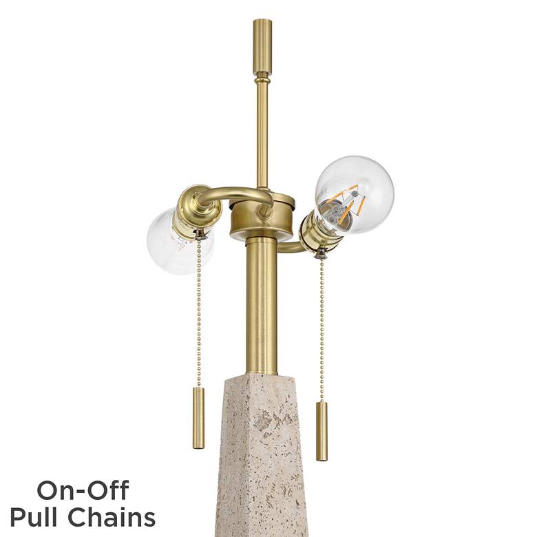 Image 5 360 Lighting Lorena 29 1/4" Modern Brass and Sandstone Table Lamp more views