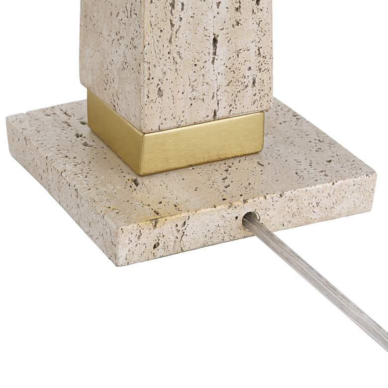 Image 7 360 Lighting Lorena 29 1/4" Modern Brass and Sandstone Table Lamp more views