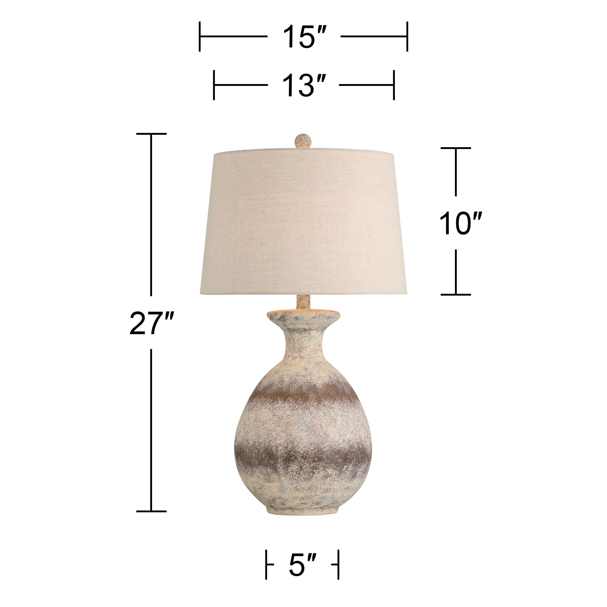 360 Lighting Lorraine 27" High Beige Terracotta Table Lamp