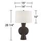 360 Lighting Louise 26 1/2" Modern Matte Brown Gourd Table Lamp