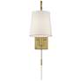 5_360 Lighting Luca 15 1/2" Brass Plug-In Swing Arm Wall Lamps Set of 2 more views