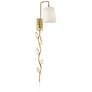 1_360 Lighting Luca 15 1/2" Warm Brass Plug-In Swing Arm Wall Lamp