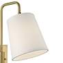 2_360 Lighting Luca 15 1/2" Warm Brass Plug-In Swing Arm Wall Lamp more views