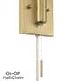 3_360 Lighting Luca 15 1/2" Warm Brass Plug-In Swing Arm Wall Lamp more views