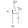 7_360 Lighting Luca 15 1/2" Warm Brass Plug-In Swing Arm Wall Lamp more views