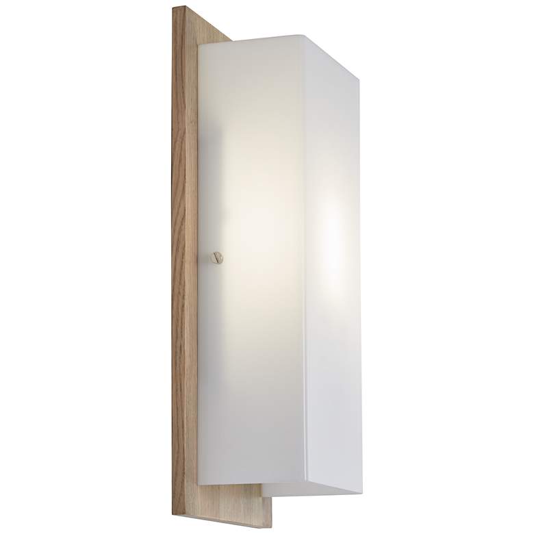 Image 6 360 Lighting Lucero 16" High Ash Wood Finish Modern Panel Wall Sconce more views