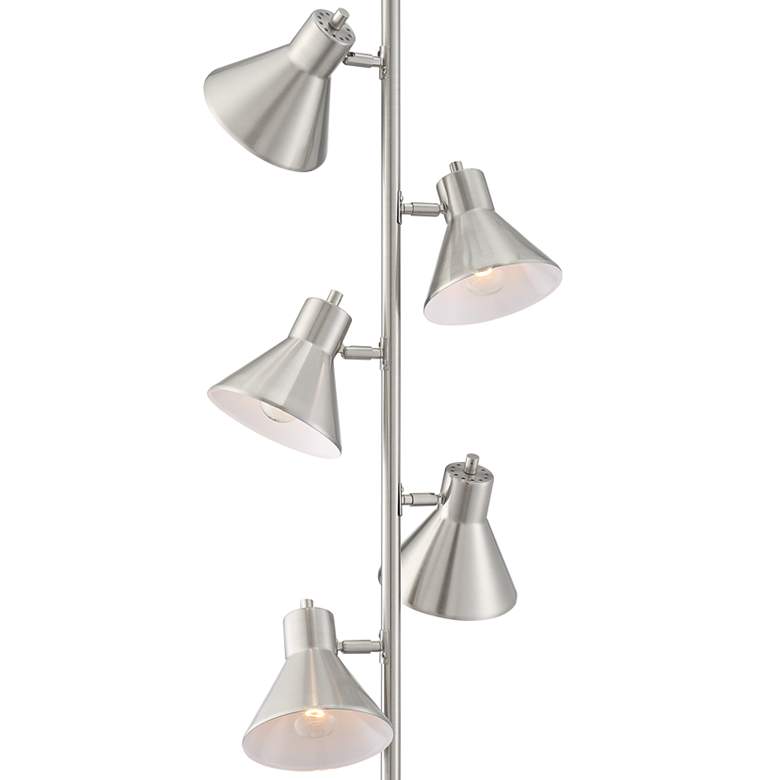 Image 5 360 Lighting Luken 70 inch Nickel Adjustable 5-Light Tree Floor Lamp more views