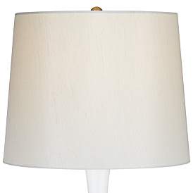 Image4 of 360 Lighting Lula 30" White and Brass Metal Modern Gourd Table Lamp more views