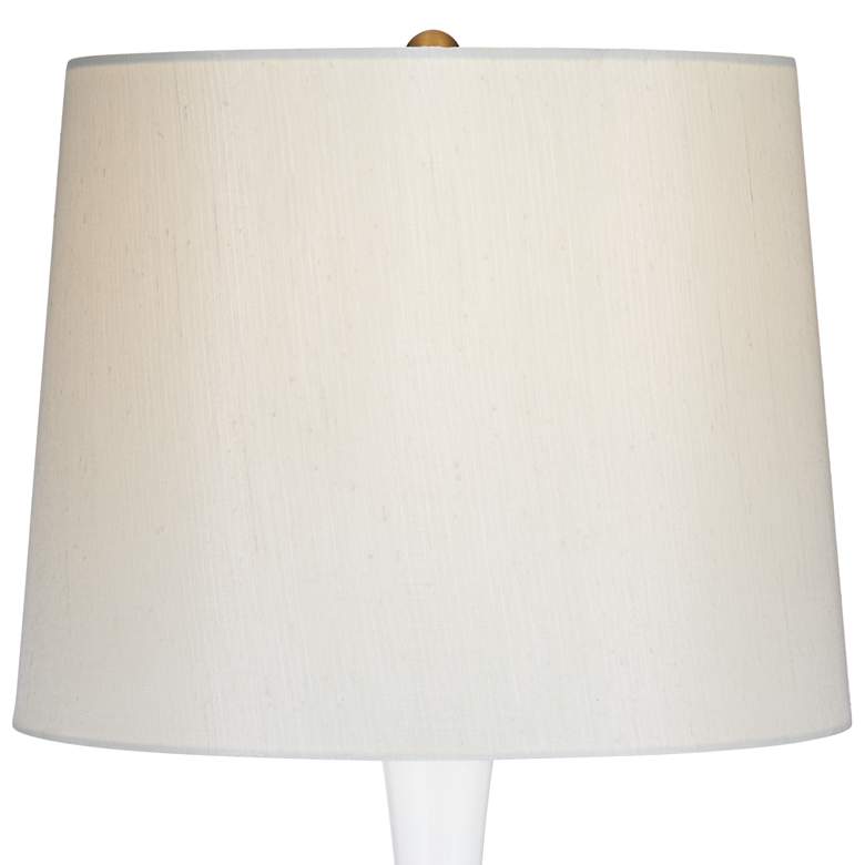 Image 4 360 Lighting Lula 30" White and Brass Metal Modern Gourd Table Lamp more views