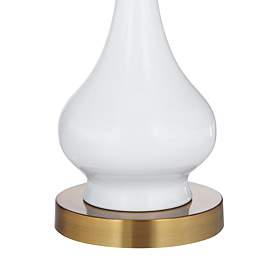 Image5 of 360 Lighting Lula 30" White and Brass Metal Modern Gourd Table Lamp more views