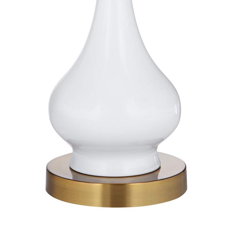 Image 5 360 Lighting Lula 30" White and Brass Metal Modern Gourd Table Lamp more views