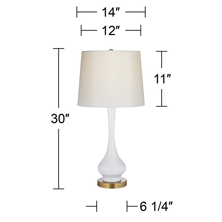 Image 7 360 Lighting Lula 30" White and Brass Metal Modern Gourd Table Lamp more views