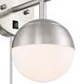 Thumbnail3 of 360 Lighting Luna 10" Brushed Nickel Globe Modern Plug-In Wall Lamp more views