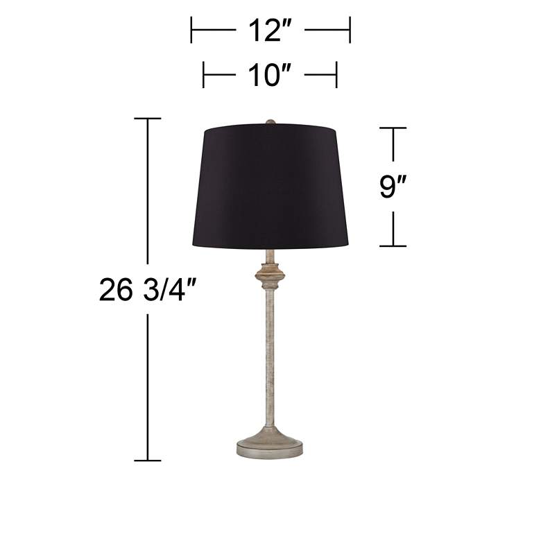 Image 7 360 Lighting  Lynn 26" High Beige and Black Buffet Lamps Set of 2 more views