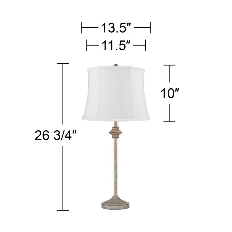 Image 7 360 Lighting Lynn 26 inch High Beige and White Buffet Lamps Set of 2 more views