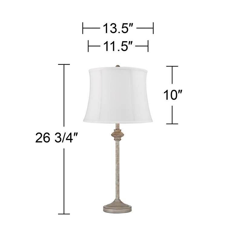 Image 7 360 Lighting Lynn 26" High Beige and White Buffet Lamps Set of 2 more views
