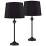Thumbnail1 of 360 Lighting Lynn 26" High Black Shade Black Buffet Lamps Set of 2