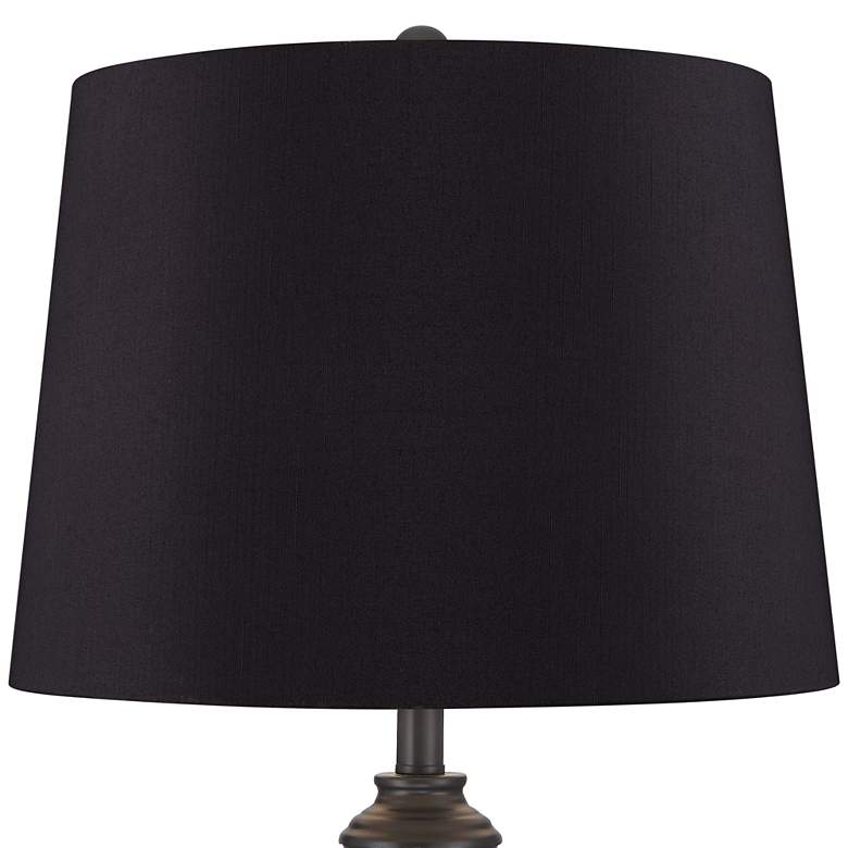 Image 2 360 Lighting Lynn 26 inch High Black Shade Black Buffet Lamps Set of 2 more views