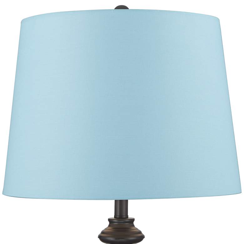 Image 2 360 Lighting Lynn 26" High Blue Shade Black Buffet Lamps Set of 2 more views