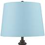 2_360 Lighting Lynn 26" High Blue Shade Black Buffet Lamps Set of 2 more views