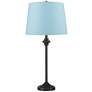 4_360 Lighting Lynn 26" High Blue Shade Black Buffet Lamps Set of 2 more views