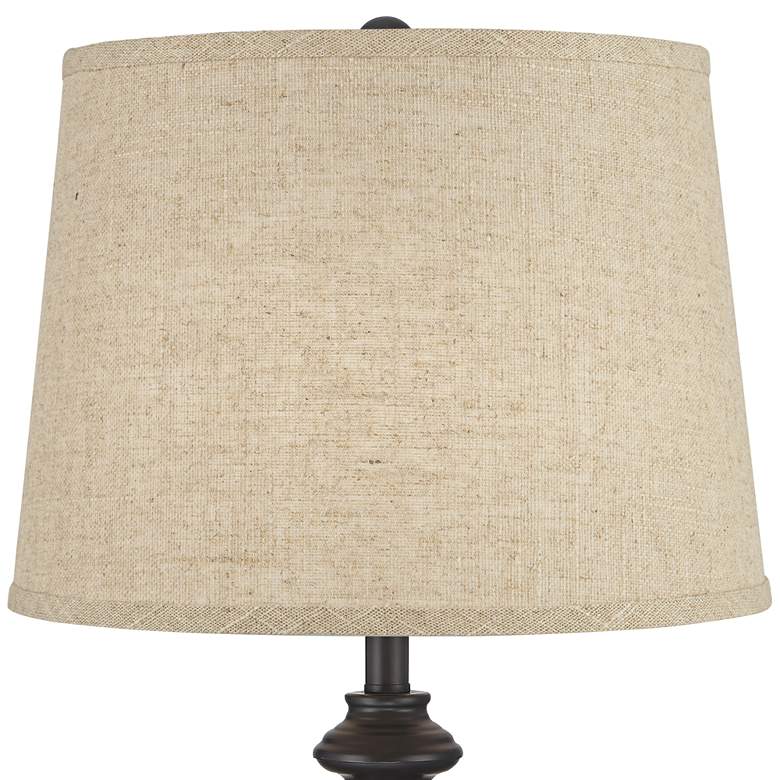 Image 2 360 Lighting Lynn 26 inch High Bronze Burlap Buffet Lamps Set of 2 more views