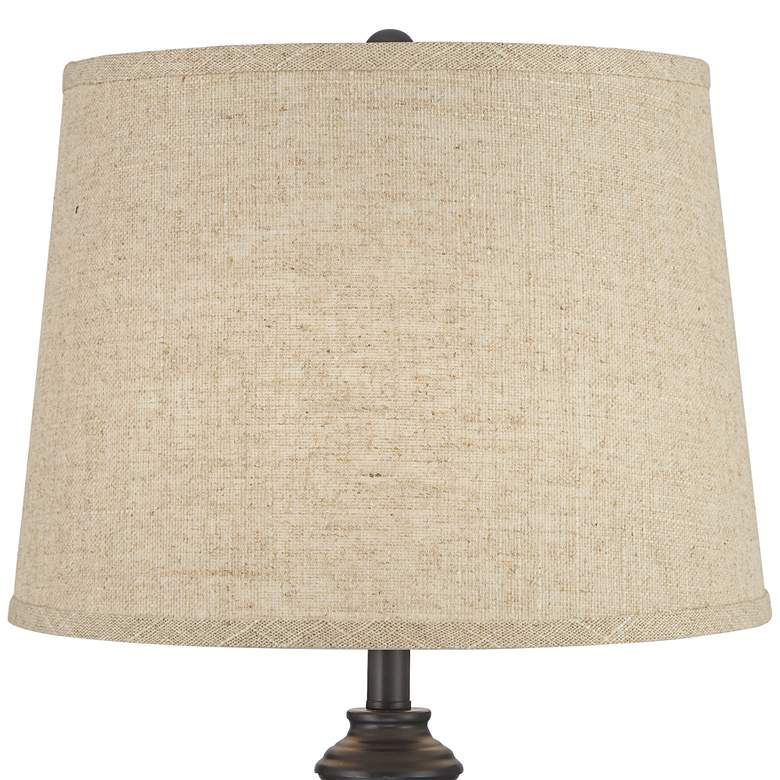 Image 2 360 Lighting Lynn 26" High Burlap Shade Black Buffet Lamps Set of 2 more views
