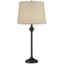 4_360 Lighting Lynn 26" High Burlap Shade Black Buffet Lamps Set of 2 more views