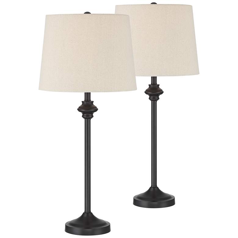 Image 2 360 Lighting Lynn 26 inch High Stick Buffet Table Lamps Set of 2