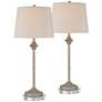 1_360 Lighting Lynn 27 3/4" Faux Wood Buffet Lamps with Acrylic Risers