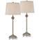 360 Lighting Lynn 27 3/4" Faux Wood Buffet Lamps with Acrylic Risers