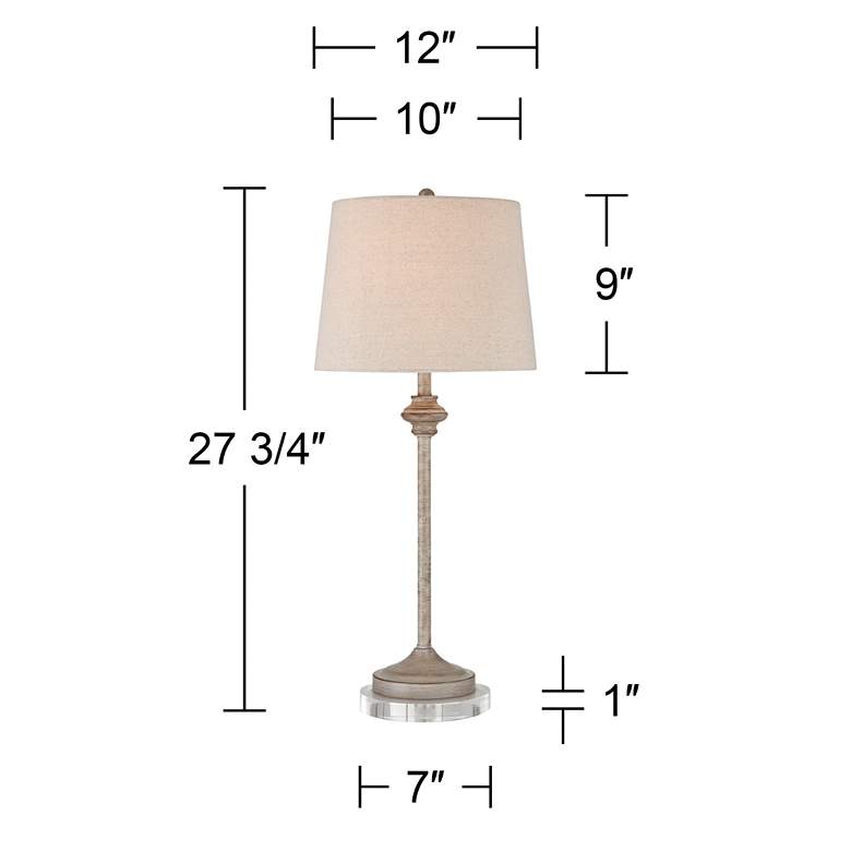 Image 5 360 Lighting Lynn 27 3/4" Faux Wood Buffet Lamps with Acrylic Risers more views