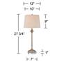 5_360 Lighting Lynn 27 3/4" Faux Wood Buffet Lamps with Acrylic Risers more views